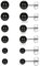 JewelryWe Schmuck 6 Paar Damen Ohrstecker, Elegant Edelstahl Imitation Perlen Kugel Ohrringe Gestüt Stecker Silber Schwarz 3~8mm für Frauen Mädchen