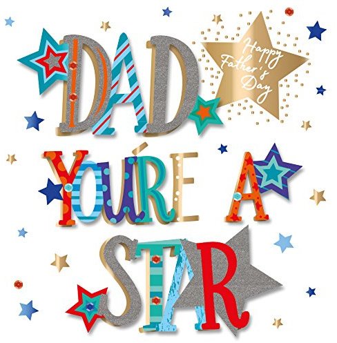 Talking Pictures Dad You're A Star Father's Day Greeting Card Handmade Cards