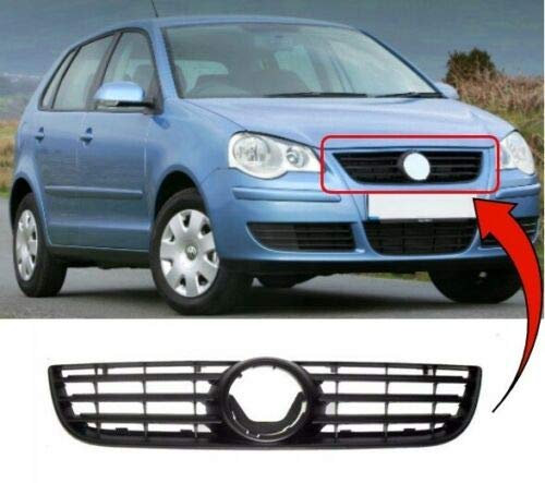 TVP Trade Vehicle Parts.co.uk Compatible With Front Main Centre Grille Black Vw Polo 2005-2009