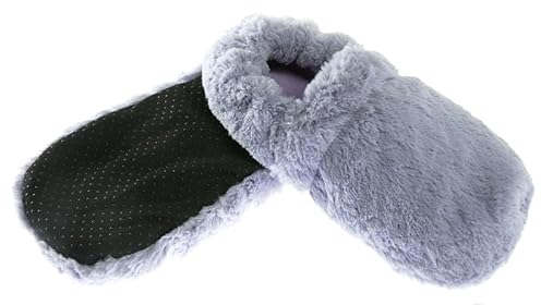 Pelucho - Chaussons chauffants Lavande - Made in France - Lavande et blé - Chaleur - Bien être - Pantoufle - Chaussons bouillotte - bouillotte micro-onde