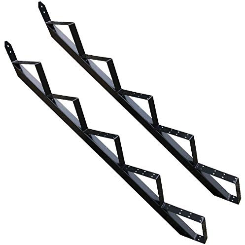 Treppenrahmen 2-10 Stufen-Wahl Stahl-Treppe Schwarz Treppenholm/Wählen Sie die Stufen-Anzahl (5 stufig)