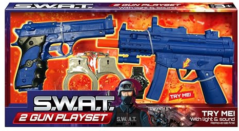 KandyToys S.W.A.T Kid Police Set | Includes Toy Machine Gun, Toy Pistol, Handcuffs & Watch | Toy Gun | Police Toys