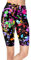 sissycos Damen 80ers Splash Printed Biker Shorts Bunt Kurze Leggings Soft Hose(S-L,tie dye schwarz)