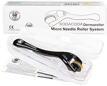 Sodacoda DRS-Roller mit 180 Nadeln aus Titan und Edelstahl – Schlankes Design für präzise Hautpflege (3.00mm)