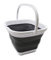 SAMMART 10L Aufbewahrungskorb, zusammenklappbar, rechteckig, 10,6 l (Weiß/Grau)