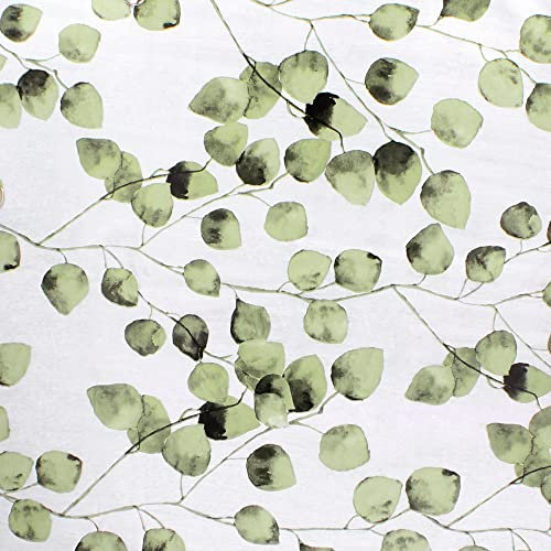 ORYX Mantel Hule Redondo Hojas Verdes Impermeable Antimanchas PVC Ø140 cm. Uso Interior y Exterior