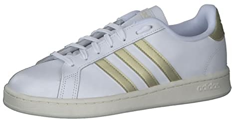adidas Damen Grand Court Running Shoe, FTWR White Sandy Beige Met Off White, 40 2/3 EU