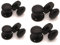 Haven Heritage Door Knobs Set - Matt Black Internal Door Knob Set - Round Sprung Mortise Design, Rose Diameter 56mm for Interior Doors, Black Mortice Knob, Internal Door Handles - 4 Pairs