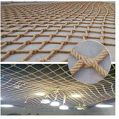 Seilnetz, strapazierfähiges Outdoor-Geländer, Hanfseil, Frachtnetz, Kinderspielplatz, Kletternetz, Treppenzaun, Kinderschaukel, Hängematte, Sicherheitsnetz, Kletternetz für Kinder im Freien