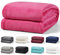 Leonado Vicenti XXL Kuscheldecke 270x230 cm Flauschige Fleecedecke Wohnzimmerdecke Sofadecke Tagesdecke Flanell Uni Bettüberwurf, Rosa