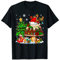 Santa Reindeer Pudding Plaid Christmas Tree Sweet Cake Baker T-Shirt