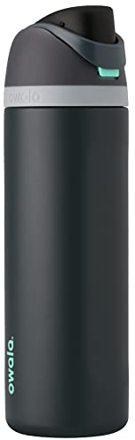 Owala FreeSip Isolierte Edelstahl Trinkflasche mit Strohhalm, 945 ml – BPA-frei, optimal für Sport, Fitness, Outdoor und Reisen, Foggy Tide