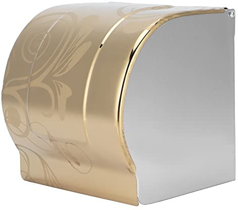 Cyrank Toilet Paper Holder, Waterproof Toilet Paper Roll Holder with Protective Cover Wall Mounted Steel Cat Dog Proof Toilet Tissue Holder