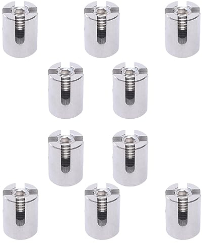 Kreuzkabelklemme, Edelstahl-Drahtseil, Kreuzklemme, Geländer, Spalierklemme, 2 mm, 10 Stück Nietmutter