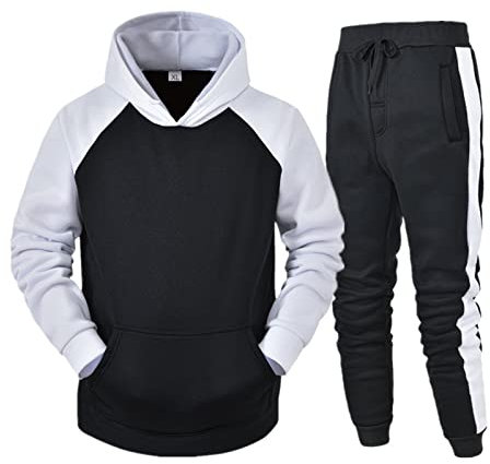 Freizeitanzug Herren Elegant Trapstar Trainingsanzug Sets Herren/Damen 2023 Trapstar Anzug Sportswear Sets Herren/Damen 2 teilig Trainingsanzug Hoodies Sweatshirts mit Kapuze Und Taschen Sporthose