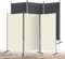 YUENFONG Paravent Raumteiler Sichtschutz 275cm x 180cm, Sichtschutzwand Trennwand Innen&Außen Stellwand, Beige