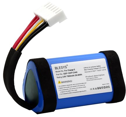 BLESYS Battery for JBL Charge 5, 3.6V 7800mAh Li-ion GSP-1S3P-CH40, GSP-1S3P-CH4A Battery for JBL Charge 5th Generation Bluetooth Speaker (Not compatible with Charge 4)