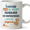 MUGFFINS Tazas Personalizadas para AUXILIAR DE ENFERMERÍA hombre - En Español - Mejor que yo Sepia - 11 oz / 330 ml - Regalo Personalizable original y divertido
