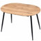 TRISENS Rodrigo Table de salle à manger, extensible, 120-150-180 x 80 cm, pour 4 à 10 personnes, ovale, avec structure en métal, pour cuisine, salle à manger, aspect bois, couleur : chêne