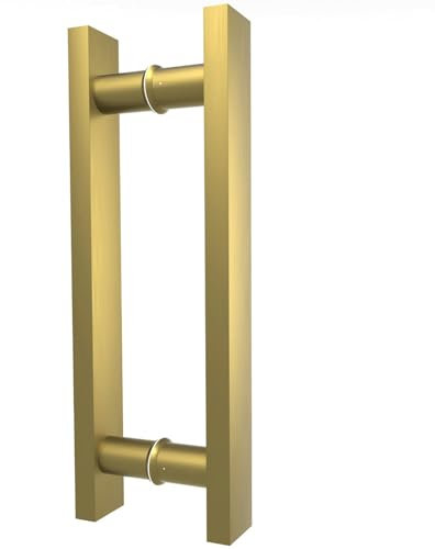 LVYIHAN Gold Barn Door Handles 30/60/ 90/120/ 150 Cm, Pull Push Long French Door Handle Double Sided, Large Front Exterior Shower Door Pull Handles