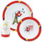 FUN HOUSE JEUX OLYMPIQUES PARIS 2024 ENSEMBLE REPAS JO AVEC UNE ASSIETTE PLATE Ø 22 CM, UNE ASSIETTE CREUSE Ø 16 CM ET UN VERRE 220 ML POUR ENFANT - VAISSELLE REUTILISABLE