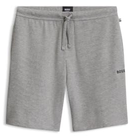 BOSS Herren Waffle Shorts Pyjama-Shorts aus Baumwoll-Mix mit Logo-Stickerei
