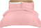 APEX FURNISHINGS Double Duvet Cover Sets - 100% Brushed Microfiber Bedding Quilt Cover with Pillowcases - Blush Pink
