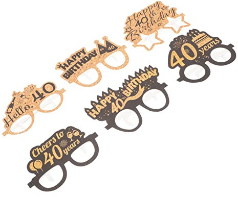 PRETYZOOM 6 Paia bicchieri per feste di compleanno festa di compleanno occhiali da sole per bomboniere personalizzato bicchieri divertenti decorazioni feste arredamento Carta