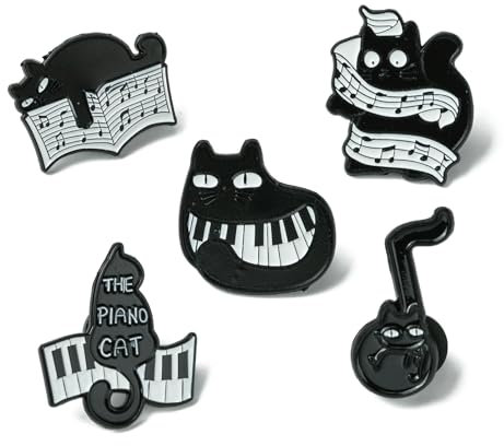 Airssory Lot de 5 broches en alliage émaillé pour vêtements, pulls, sacs, loisirs créatifs, 5 styles