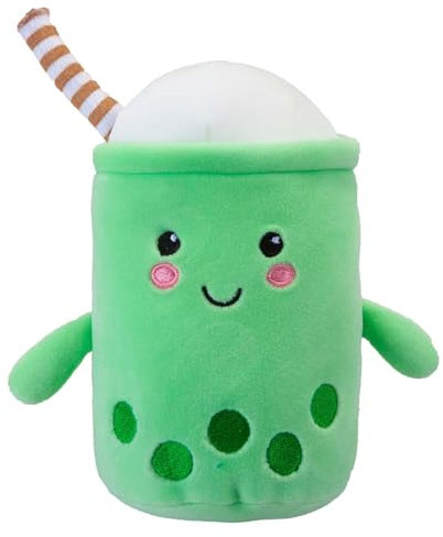 VFM - Tea Boba Tea Soft Toy Food themed Cute Plush Cuddly Fluffy Stuffed Toy Plush Toy Cute Stuffed Plushie, Gifts for Birthday, Valentine's Day Christmas - 16cm Multi-Coloured