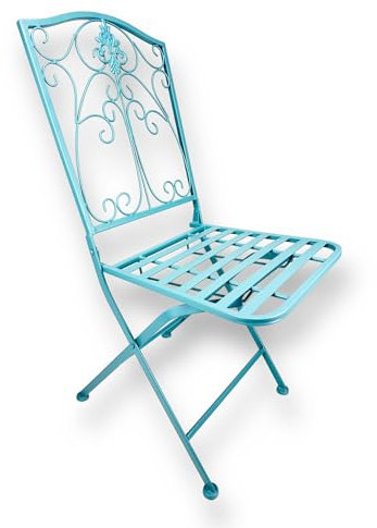 Crispe home & garden Gartenstuhl Alicante | Vintage & Antik Optik | aus Metall | Jugendstil | Balkohnstuhl