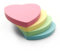 Heart Sticky Notes Pastel Colours Yellow, Pink, Green, Orange | 800 Sticky Pads (76x76mm) Set of 8 (100 Sheets Per Pad) | Stationery, Office Accessories, School Supplies for All Occasions