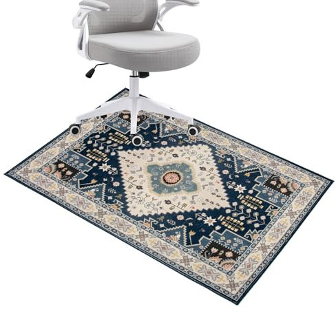 Honorstar Tappeto per Sedia Ufficio gaming Tappetino per Pavimenti 90x120cm Tappetini per Sedia da Ufficio per Pavimenti Rettangolare Antiscivolo Protettivo Tappetino di Protezione per Pavimento-3