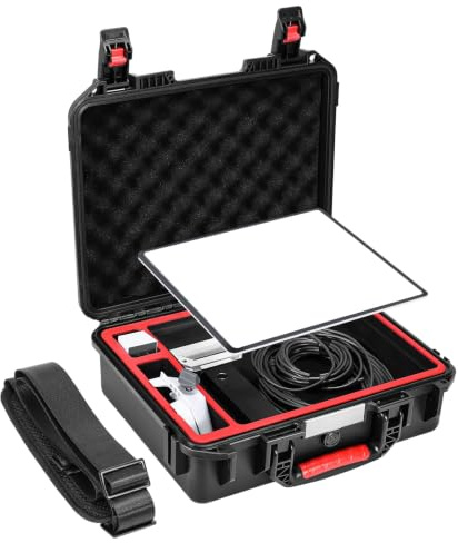 AMAZEAR Waterproof Hard Carrying Case for Starlink Mini Discs Accessories | Compatible with Stands, Power Supplies, Cables and Other Accessories, black, Travel