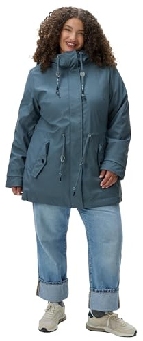 Ragwear Damen Winterjacke langer Regenmantel wasserdicht warm gefüttert mit Kapuze Monadis Rainy II Intl. XS-5XL