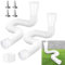 Hengrongshen 2 piezas de extensión flexible para canalones y bajantes, 80/100 mm extensible para canalon de 47 a 150 cm, extensión canalones pvc para lluvia tejado, blanco