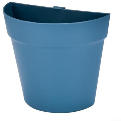 Wall Mounted Plant Flowerpot, Reusable Plastic Plant Pots, Hanging Planters Outdoor For Fences, Wall, Flower Pots (Blue)