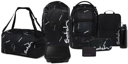 Satch Pack Kollektor Edition Schulrucksack Set 8tlg. inkl. Brotdose und Trinkflasche (Ninja Matrix)
