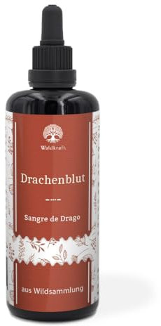 Waldkraft Drachenblut (Sangre de Drago) – 100% rein & unverdünnt – Wildsammlung aus Ecuador – Kosmetik-Rohstoff zur äußeren Anwendung – 50ml Mironglas mit Pipette - 100% Made in Germany