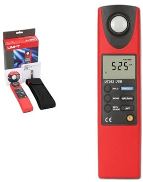 YQVEOT Luxmeter UT382 All-in-One-Digital-Beleuchtungsstärkemessgerät 20000 Lux/Luxmeter/Datenspeicherung/USB-Kommunikation