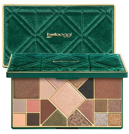 Bellaoggi Couture Green Palette con 16 ombretti,1 illuminante e 2 terre
