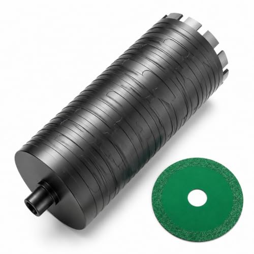 Foret à noyau diamanté pour brique et bloc avec mèche pilote et lame de scie, usage sec ou humide