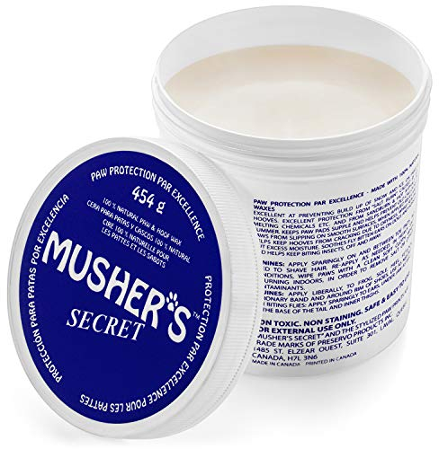 Musher's Secret Pfotenbalsam für Hunde und Katzen - Natürliche Pfotenpflege, Schutz und Pflege für Hundepfoten - Ideal für Pfotenbalsam Hund & Katze - Hochwertige Pfotenpflege für Hunde - 454g