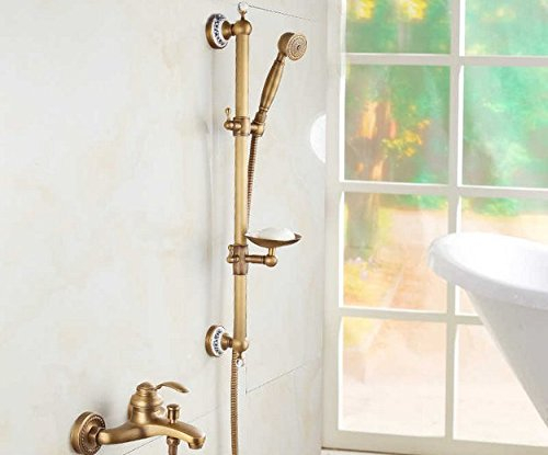 Gowe Keramik Stil Handheld Badewanne Wasserhahn Wand montiert Badezimmer Badewanne Einhandmischer Wasserhahn Farbe: Weiß