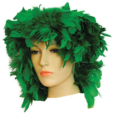 Feather Wig Green Costume Wig