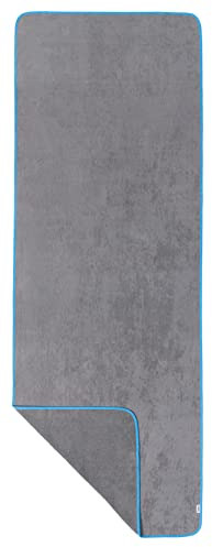 Sowel® Saunahandtuch 220 x 80 cm, 100% Bio-Baumwolle, Strandtuch XXL, Badetuch Groß, Saunatuch, Handtuch, Strand, Sauna, Damen und Herren, Grau/Blau