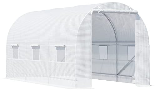 Outsunny Gewächshaus Foliengewächshaus Treibhaus Pflanzenhaus Folien 445x200x200 cm
