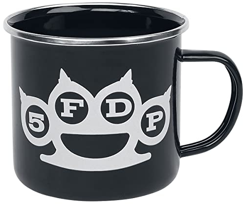 Five Finger Death Punch Knuckles and Hand Unisex Tasse Schwarz Emaille