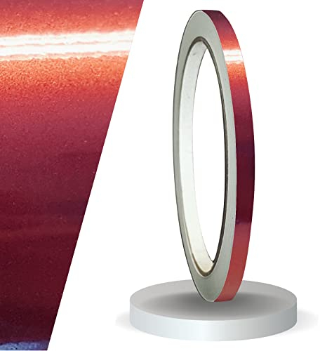siviwonder Zierstreifen Flip Flop Glanz Cranberry rot braun Kupfer in 5 mm Breite und 10 m Länge Aufkleber Folie für Auto Boot Jetski Modellbau Klebeband Dekorstreifen - Autofolie Farbwechsel