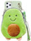 SGVAHY Fluffy Wallet Case für iPhone 11, Cute Avocado Coin Wallet Cover Case mit Lange Lanyard Ultra Dünn Weich Silikon Case Stoßfest Schutzhülle (Avocado, iPhone 11)